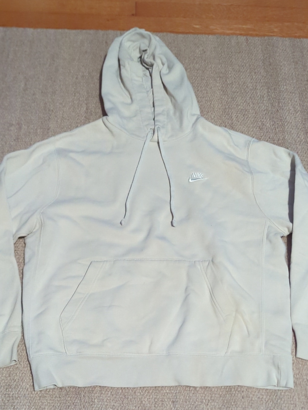 Mens Nike Sportswear Cream Hoodie Size Medium